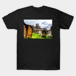 Whitby Abbey And Tombstones T-Shirt